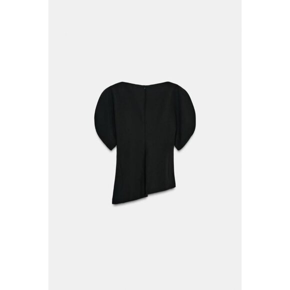 ZARA ZW COLLECTION PUFF SLEEVE TOP - Picture 3 of 4